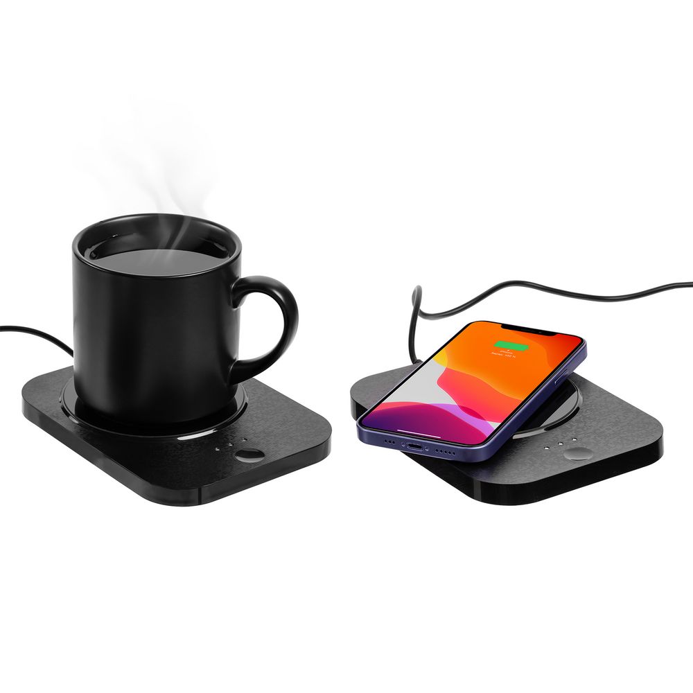 Кружка с подогревом и беспроводной зарядкой dualBase plus, черная - фото 9