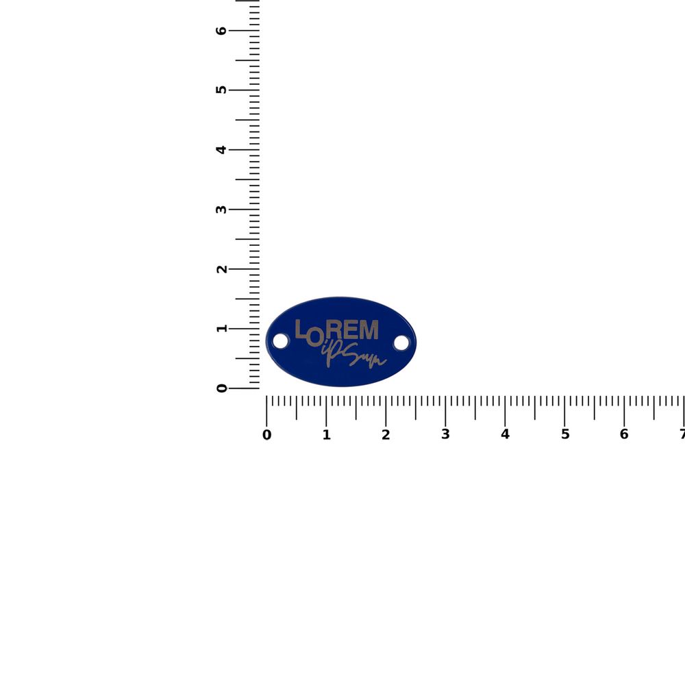 Шильдик металлический Alfa Oval, синий - фото 2