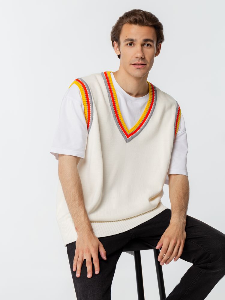 Жилет оверсайз унисекс Cornell в сумке, молочно-белый, размер S/M - фото 15