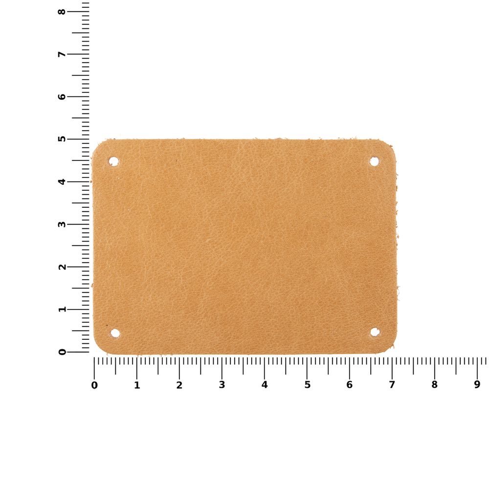 Лейбл кожаный Beta, XL, бежевый - фото 3