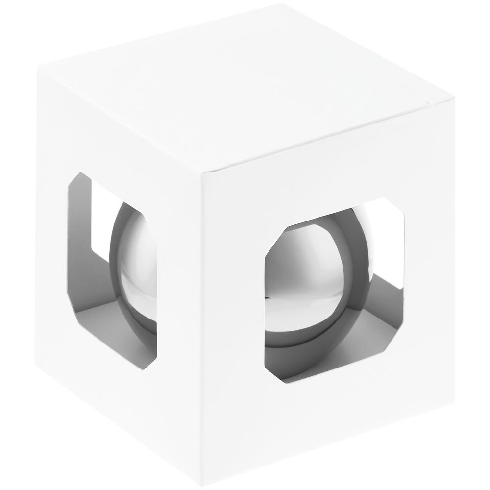 Елочный шар Finery Gloss, 8 см, глянцевый серебристый - фото 2