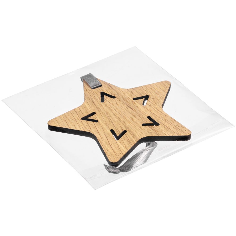 Деревянная подвеска Christmate, звезда - фото 3