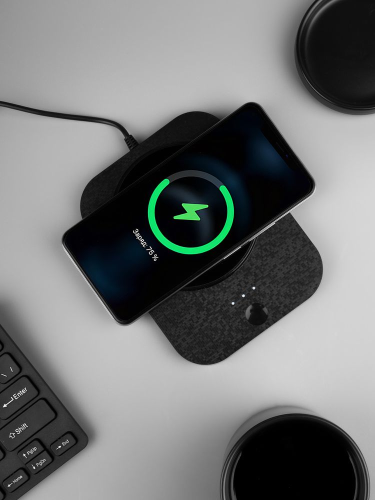 Кружка с подогревом и беспроводной зарядкой dualBase plus, черная - фото 11