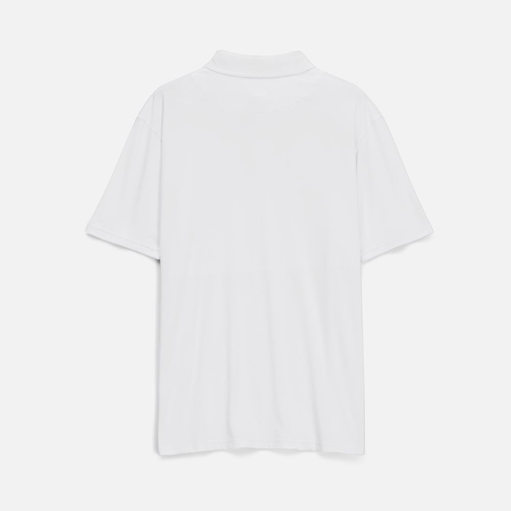 Рубашка поло унисекс Senti, белая - фото 3