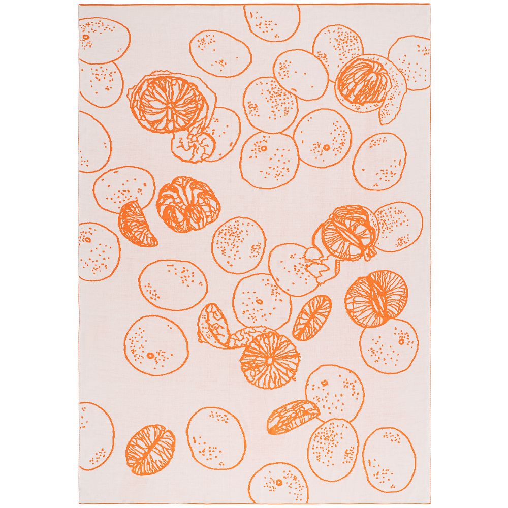 Плед Citrion, оранжево-белый - фото 4