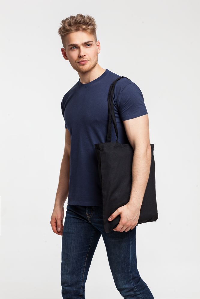 Холщовая сумка Basic 105, черная - фото 4