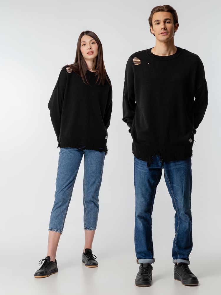 Джемпер оверсайз унисекс Grunge, черный, размер S/M - фото 11