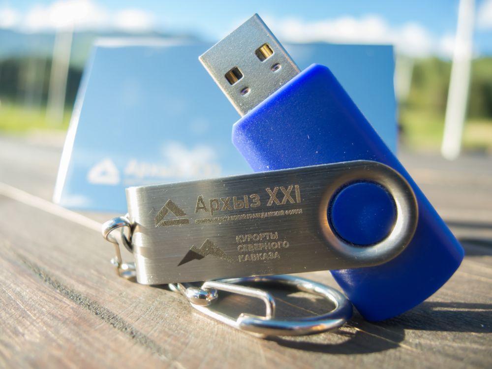 Флешка Twist, синяя, 8 Гб - фото 5