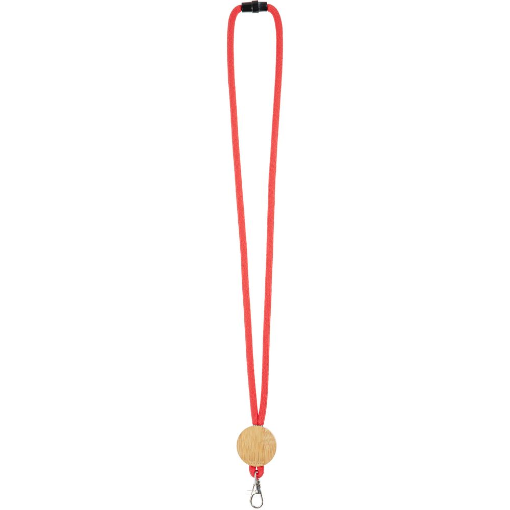 Шнурок для бейджа Tube Wood красный - фото 2