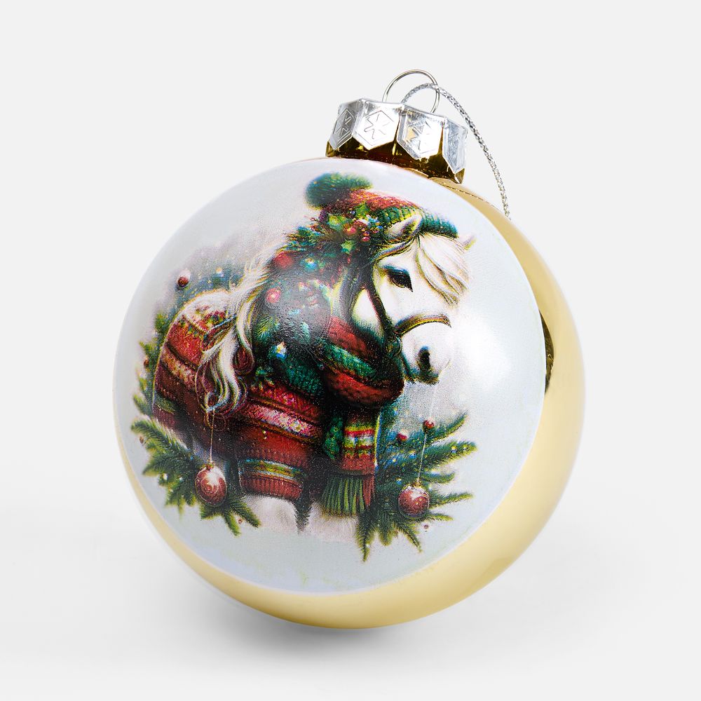 Елочный шар Finery Gloss, 8 см, глянцевый золотистый - фото 6