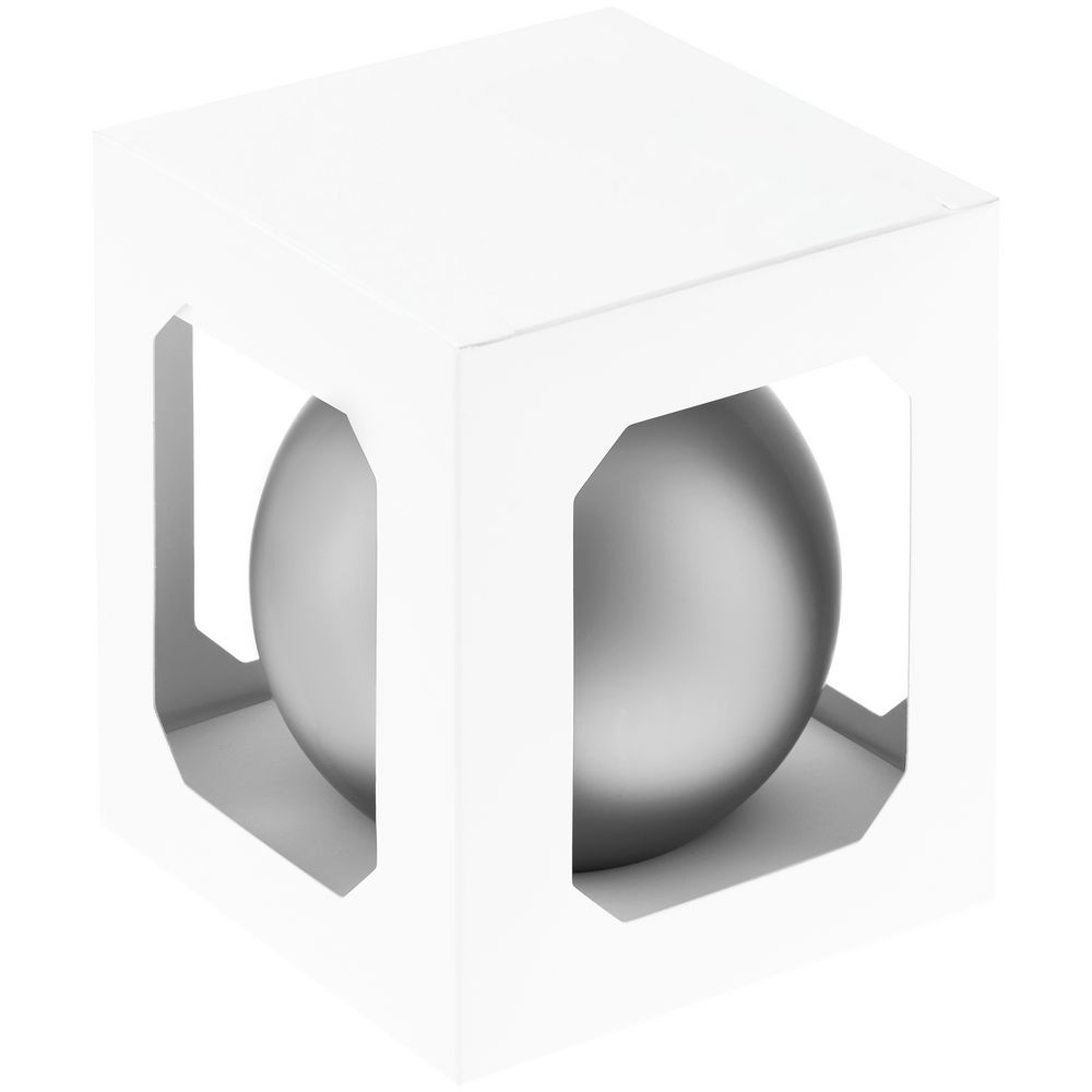 Оформительский шар Finery, 10 см, матовый серебристый - фото 2