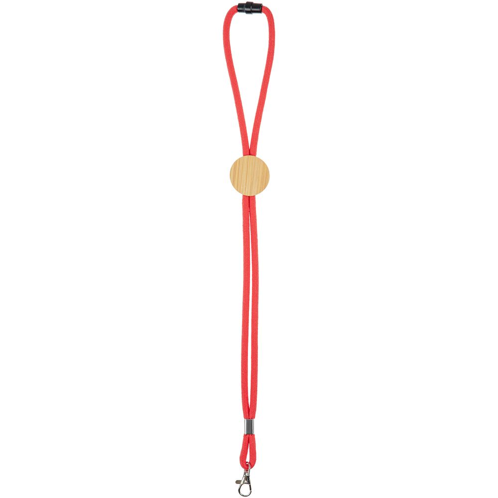 Шнурок для бейджа Tube Wood красный - фото 7