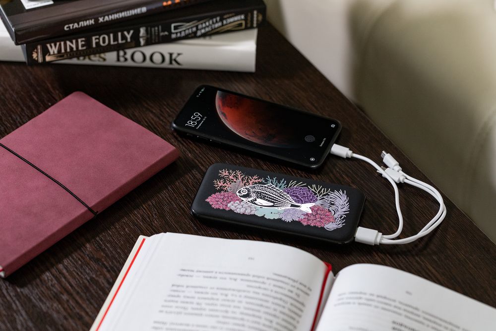 Аккумулятор с подсветкой markBright Town, 5000 мАч, черный - фото 5