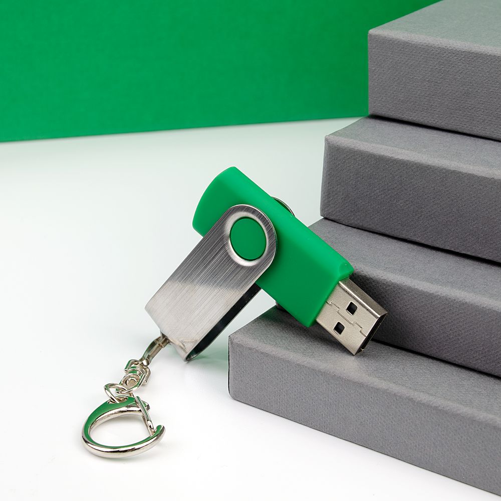 Флешка Twist, зеленая, 8 Гб - фото 4