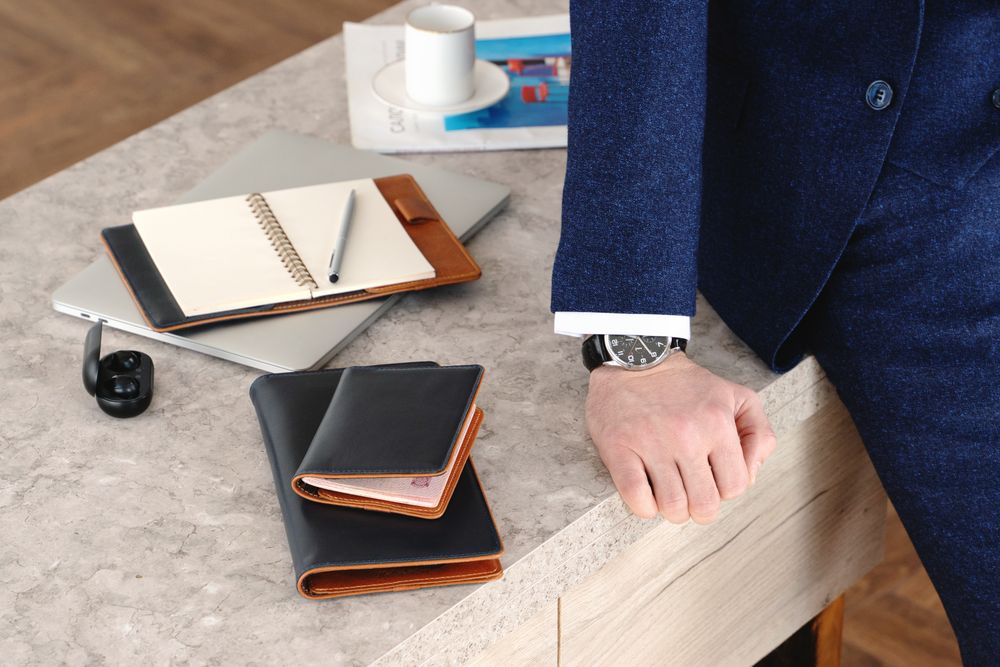 Обложка для паспорта Kalsa Palermo, синяя - фото 10