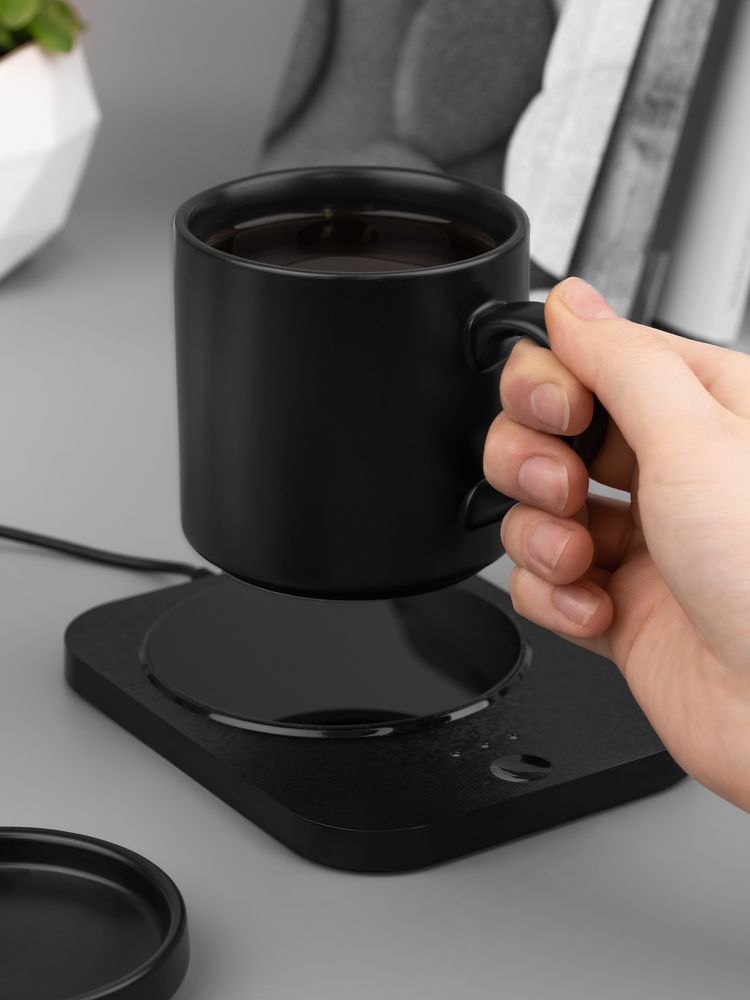 Кружка с подогревом и беспроводной зарядкой dualBase plus, черная - фото 13