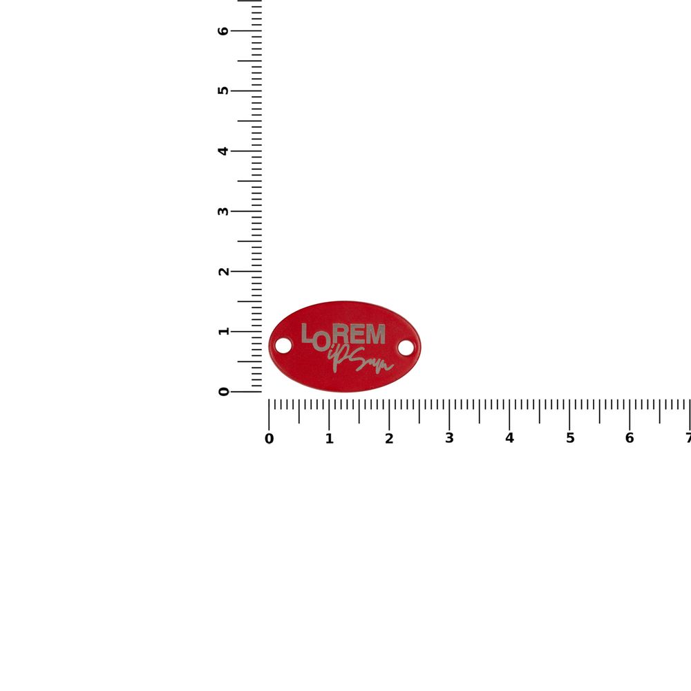 Шильдик металлический Alfa Oval, красный - фото 2