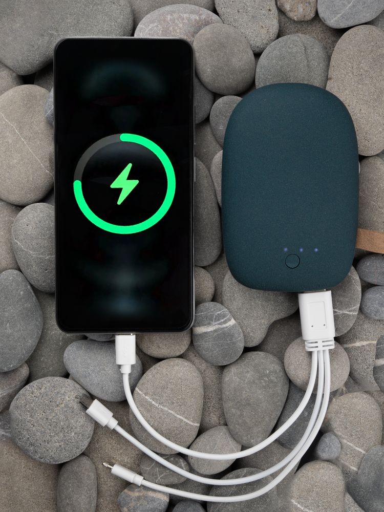 Внешний аккумулятор Pebble 7800 мАч, серо-синий - фото 7