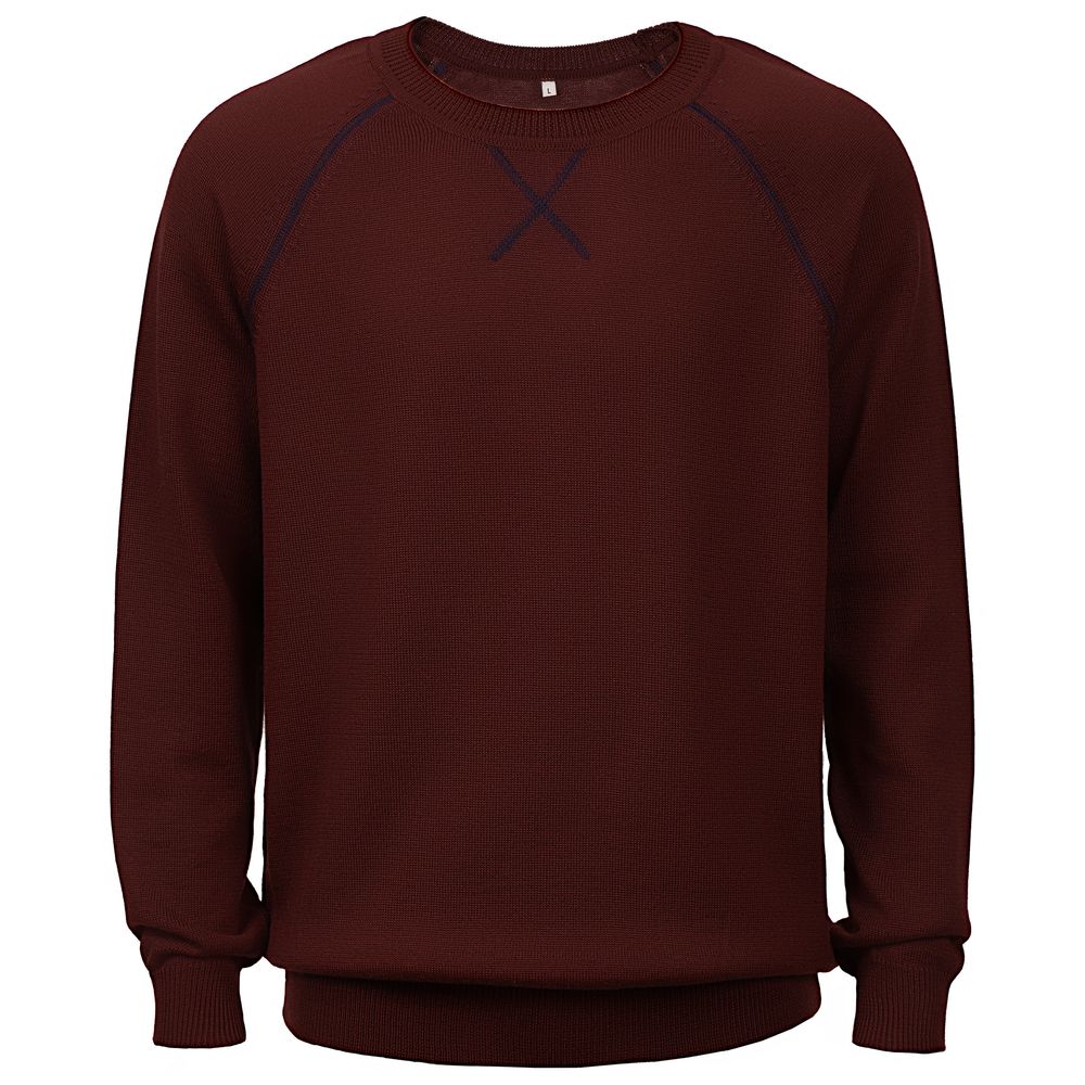 Джемпер Stitch с контрастной отделкой, с бордовым - фото 3