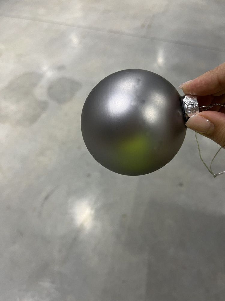 Оформительский шар Finery, 8 см, матовый серебристый - фото 3