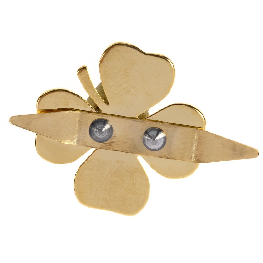 Шильдик «Счастливый клевер», золотистый - фото 2