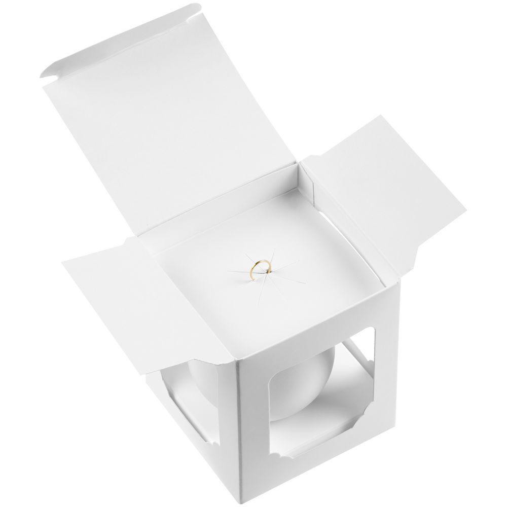 Елочный шар Gala Matt в коробке, 6 см, белый - фото 5