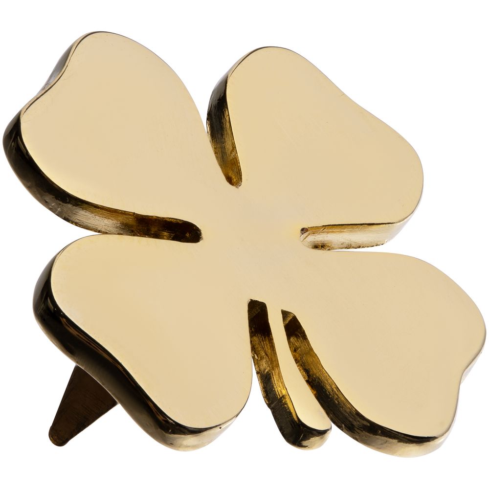 Шильдик «Счастливый клевер», золотистый - фото 3