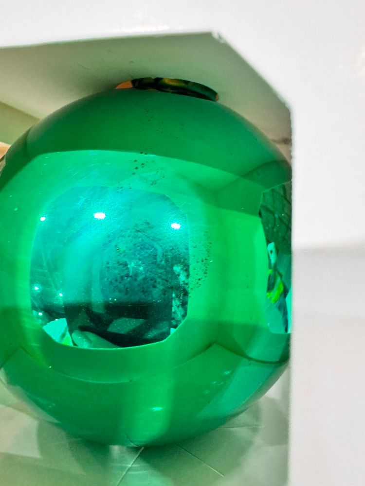 Оформительский шар Finery, 8 см, глянцевый зеленый - фото 3