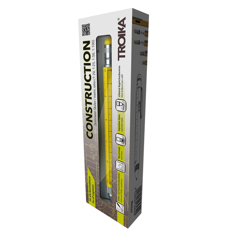 Ручка шариковая Construction, мультиинструмент, красная - фото 5