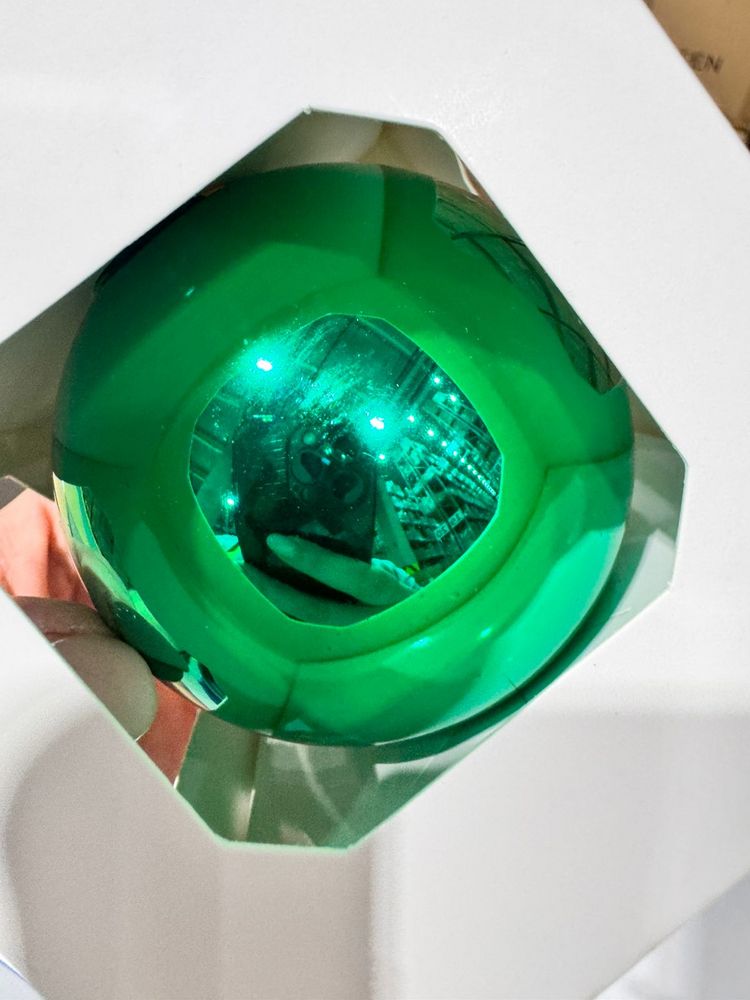 Оформительский шар Finery, 10 см, глянцевый зеленый - фото 3