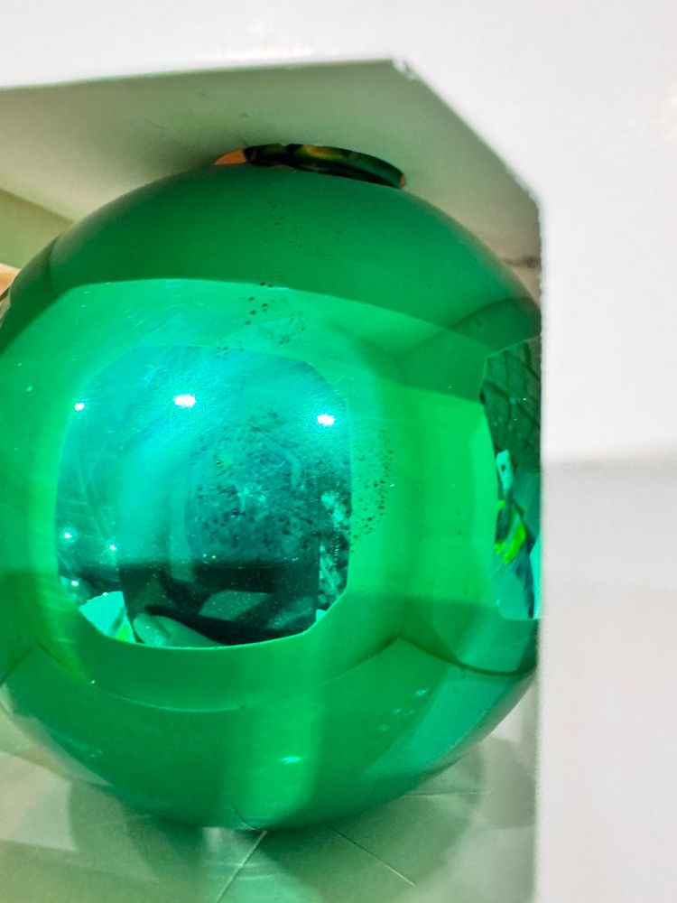 Оформительский шар Finery, 10 см, глянцевый зеленый - фото 4