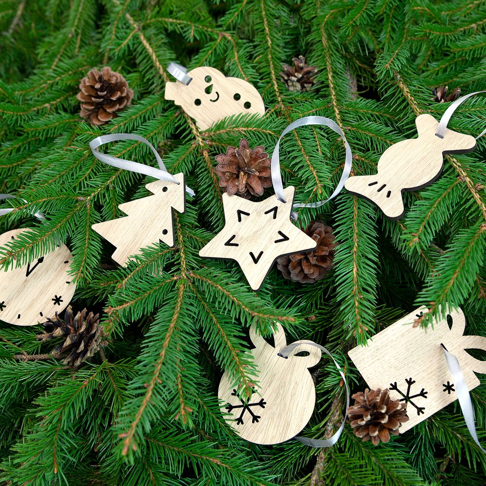 Деревянная подвеска Christmate, шар - фото 5