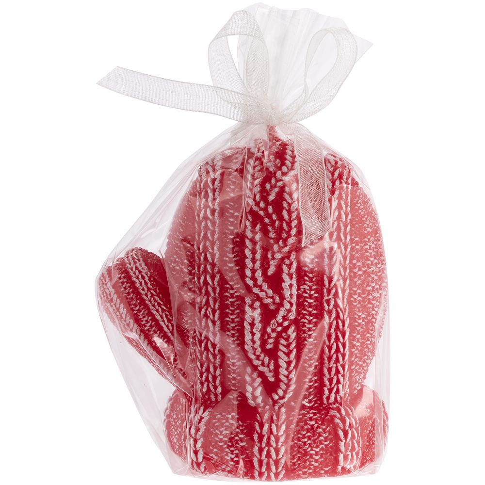 Свеча Kniteam, варежка, красная - фото 2