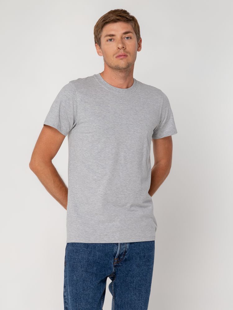 Футболка мужская T-bolka Stretch, серый меланж, размер XXL - фото 5