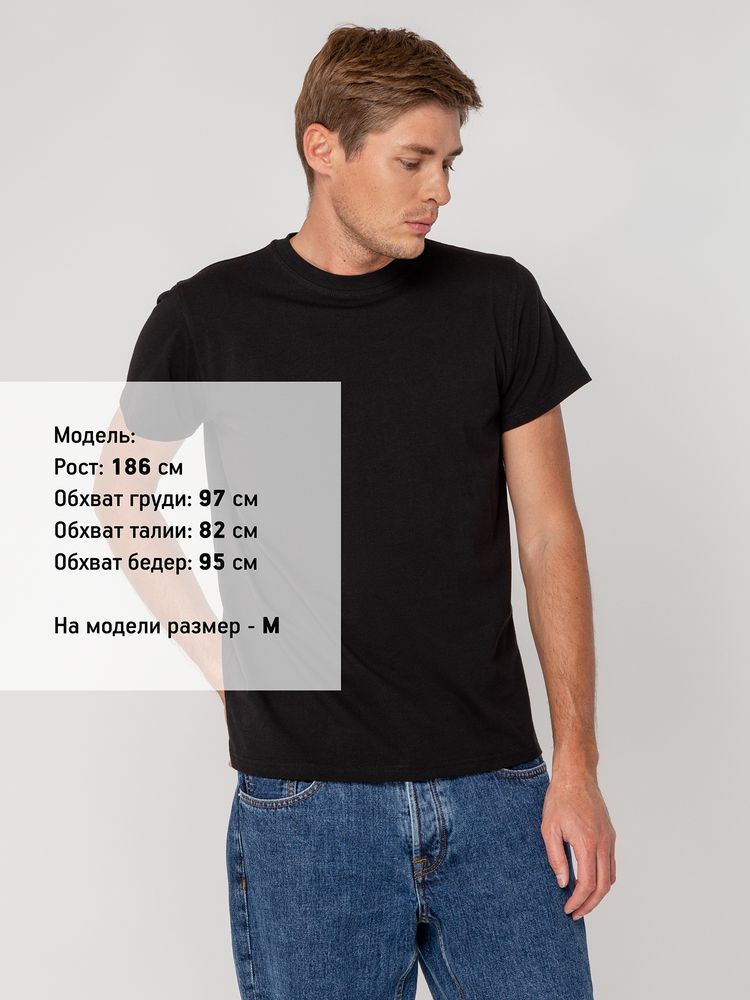 Футболка мужская T-bolka Stretch, черная - фото 4