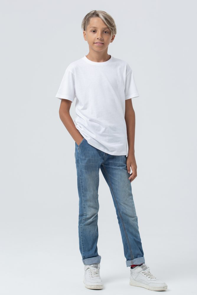 Футболка детская Regent Fit Kids, белая - фото 6