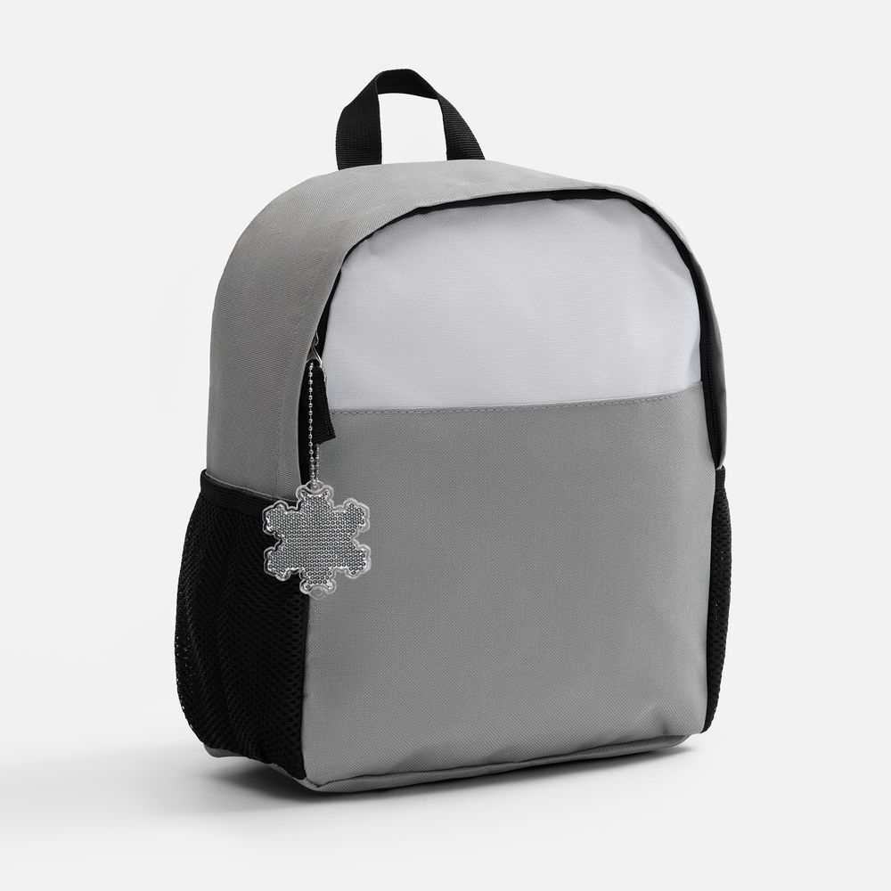 Пешеходный светоотражатель с цепочкой «Снежинка», белый - фото 2