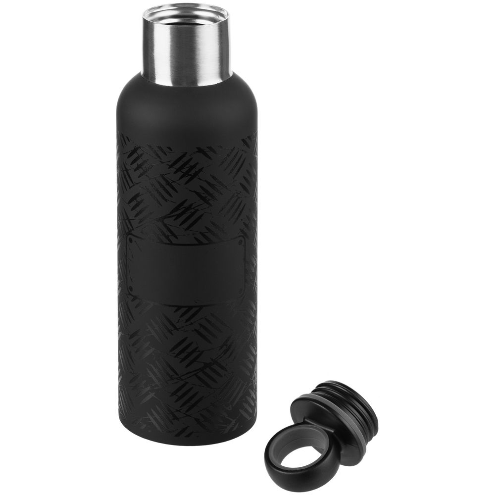 Термобутылка Hard Work Black, черная - фото 2