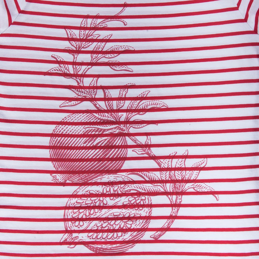 Футболка женская Grand Granat, белая с красным, размер S - фото 3