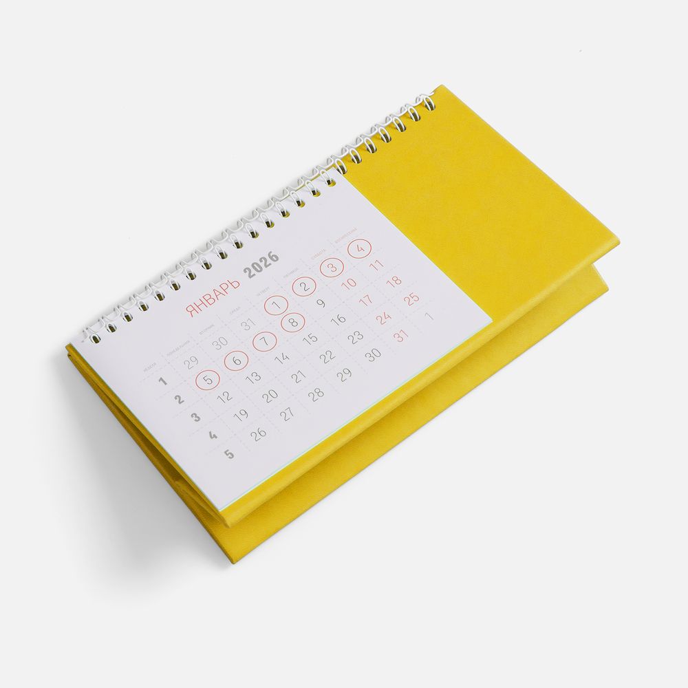 Календарь настольный Brand, желтый - фото 3