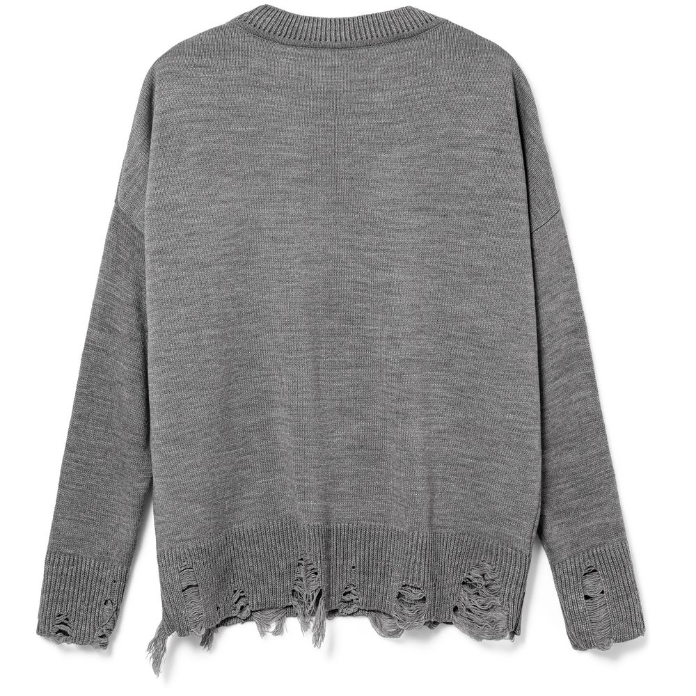 Джемпер оверсайз унисекс Grunge, серый, размер S/M - фото 2