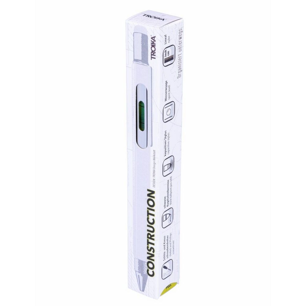 Ручка шариковая Construction, мультиинструмент, серебристая - фото 3