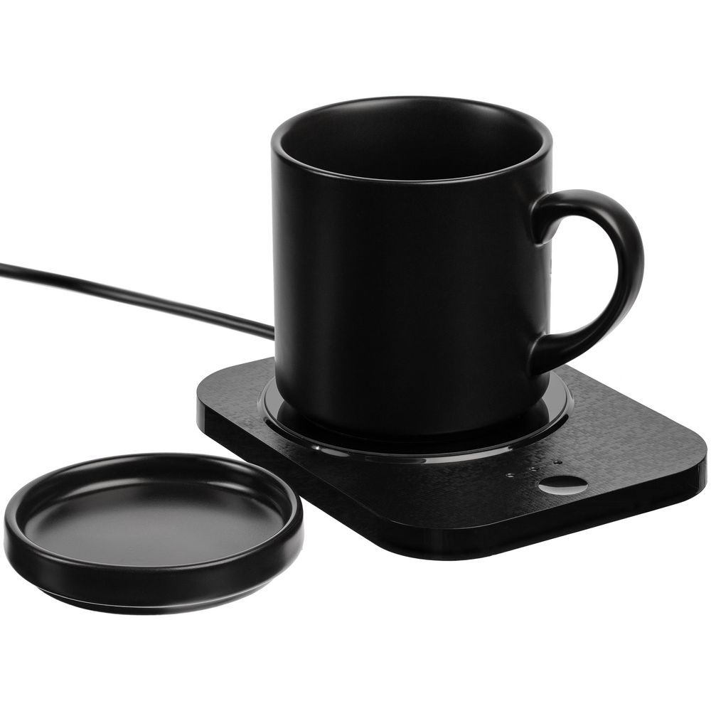 Кружка с подогревом и беспроводной зарядкой dualBase plus, черная - фото 4