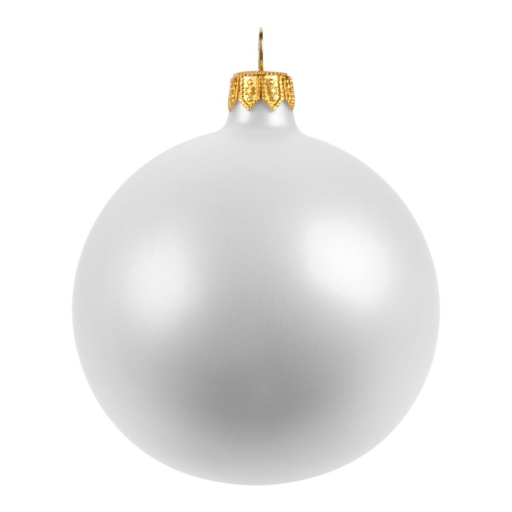 Елочный шар Gala Matt в коробке, 8,5 см, белый - фото 2