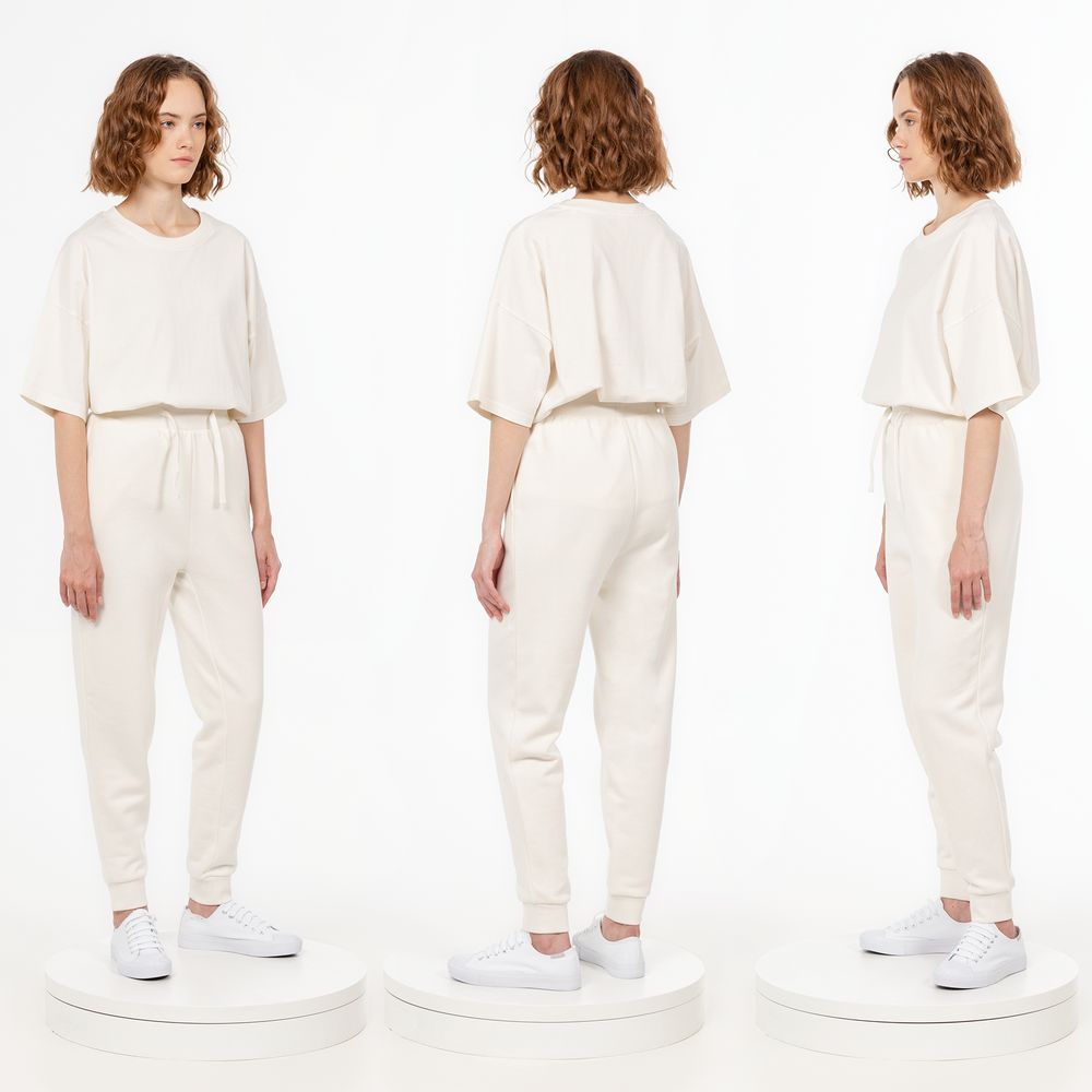 Джоггеры J2 молочно-белые размер M/L - фото 5