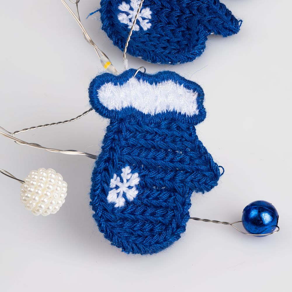 Гирлянда Merry Mittens, синяя - фото 4
