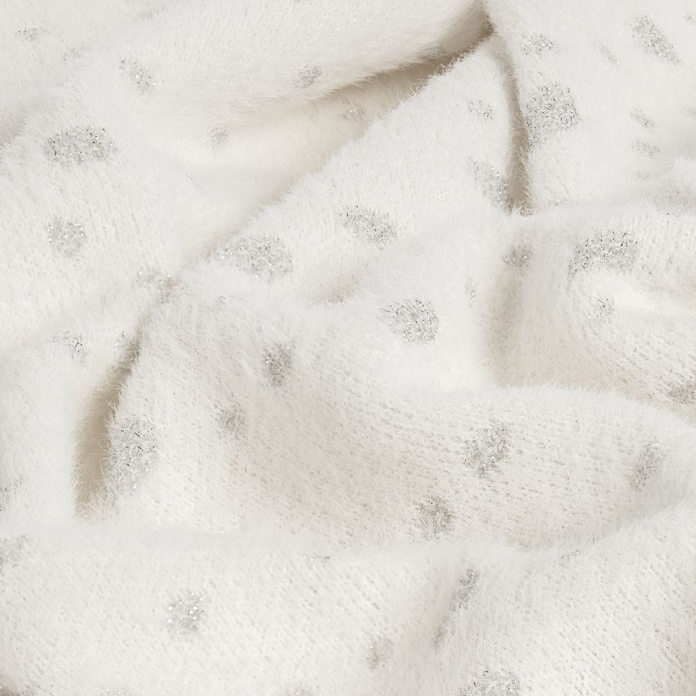 Плед Snowspot Fluffy, белый с люрексом - фото 3