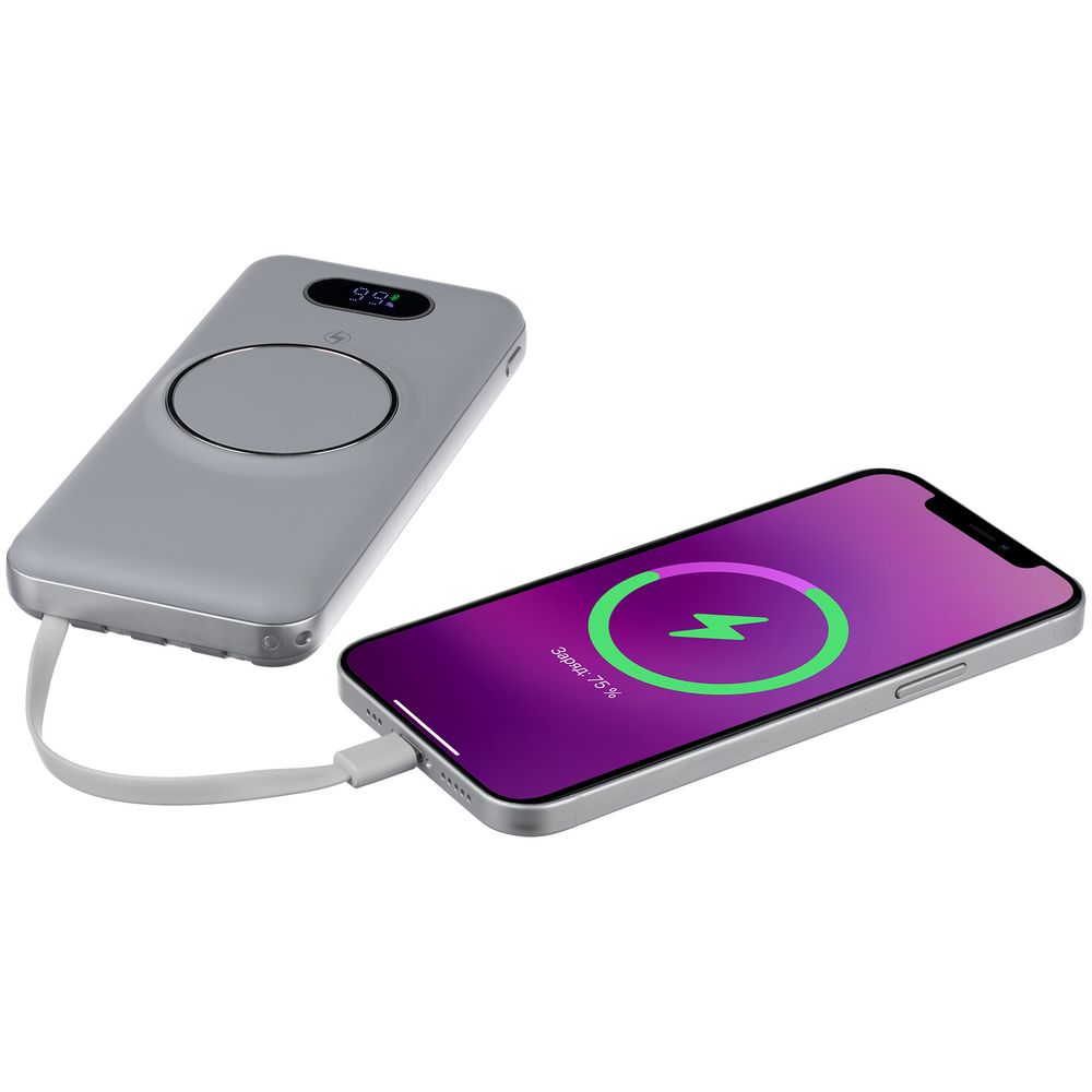 Внешний аккумулятор Omni Pro 10000 мАч, серый - фото 7