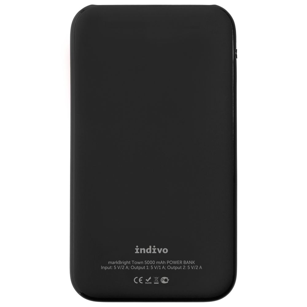 Аккумулятор с подсветкой markBright Town, 5000 мАч, черный - фото 4