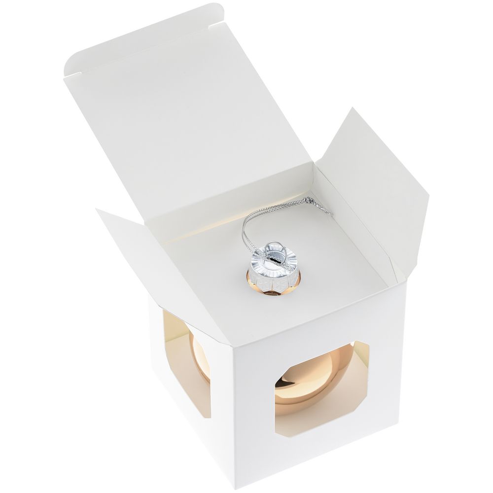 Елочный шар Finery Gloss, 8 см, глянцевый золотистый - фото 3